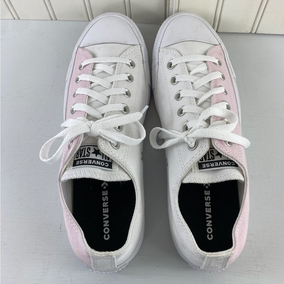 Converse Women’s AllStar Custom Color Pink‎ & White Low-Top Sneakers Sz 10 - Picture 5 of 15